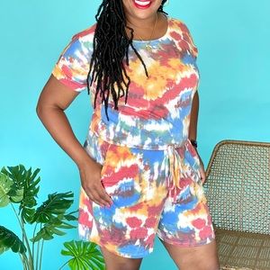 Rainbow Tyes Romper